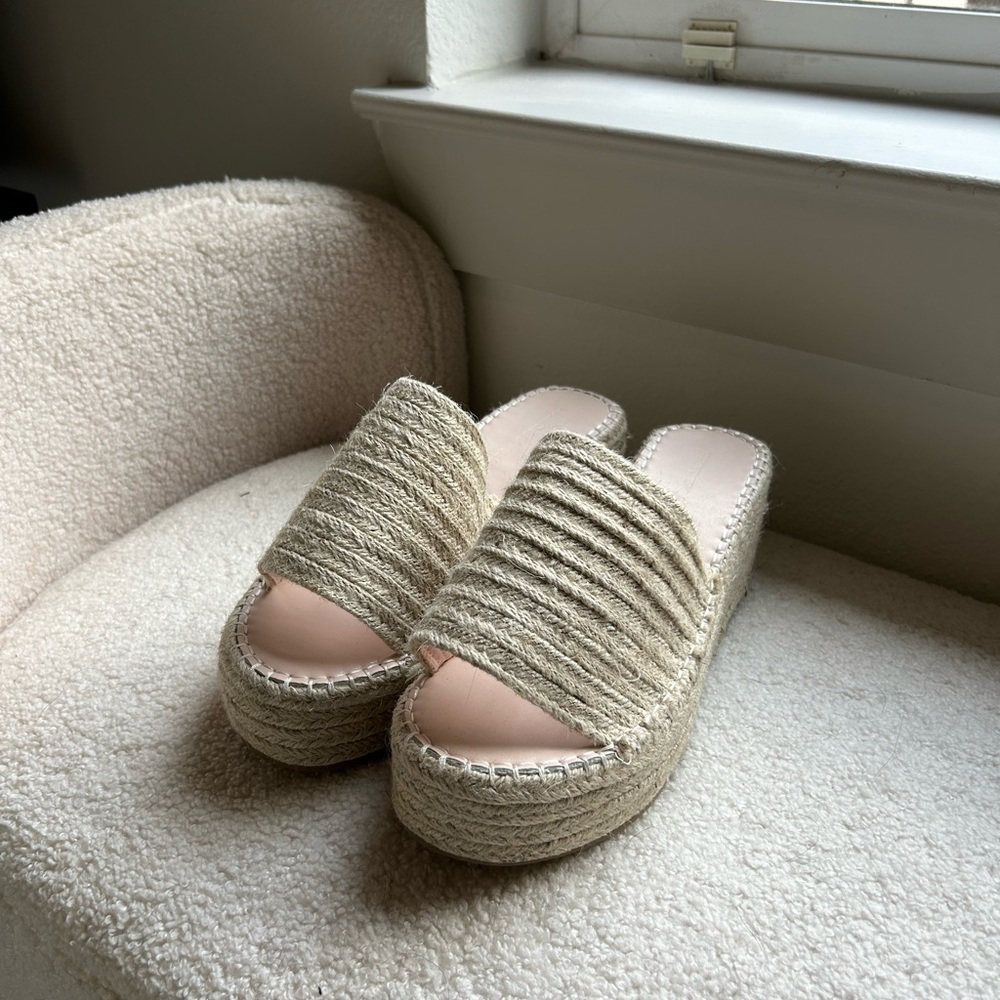 Platform espadrille sandals - size 8